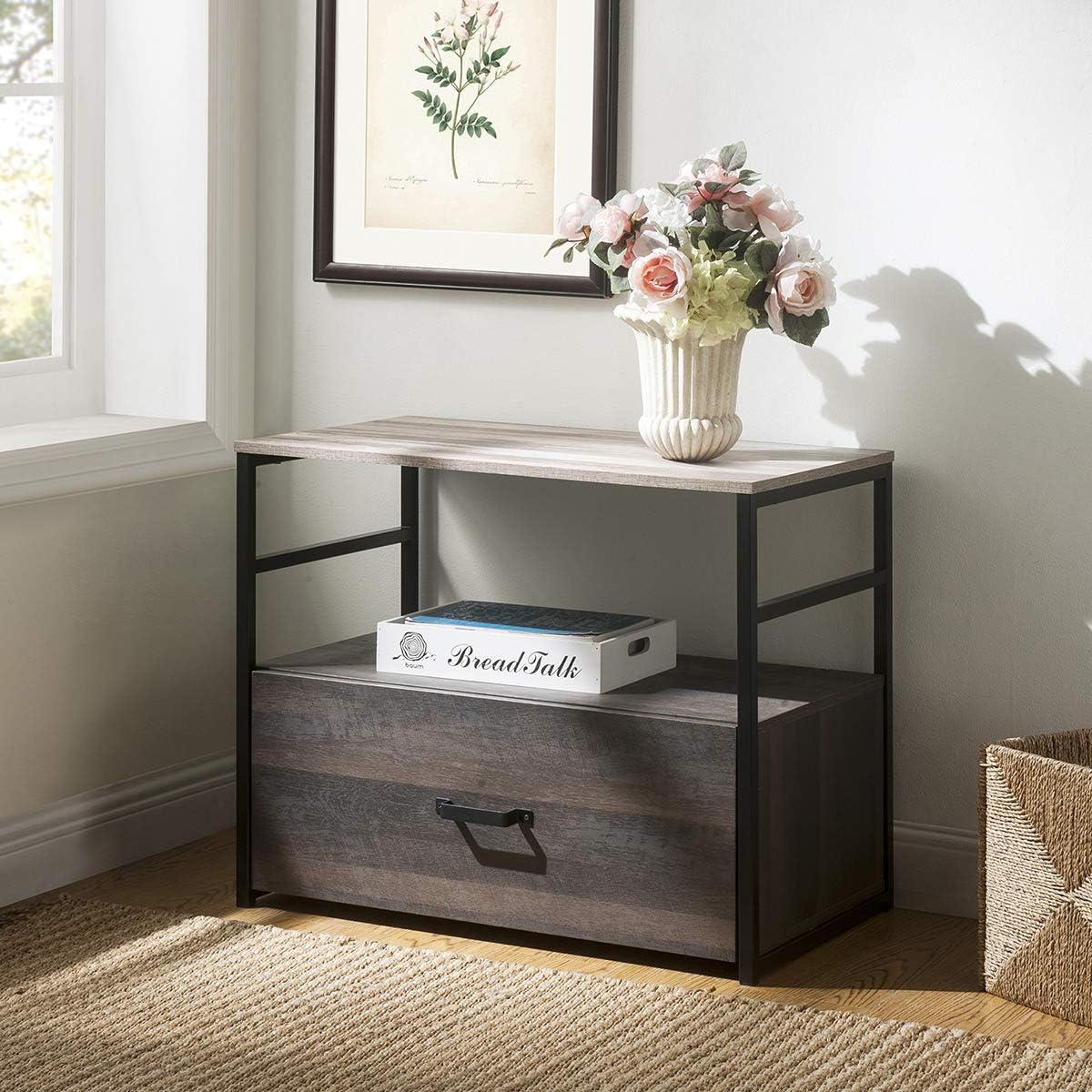 Large Filing Cabinet with Top Open Shelf and Drawer A57773