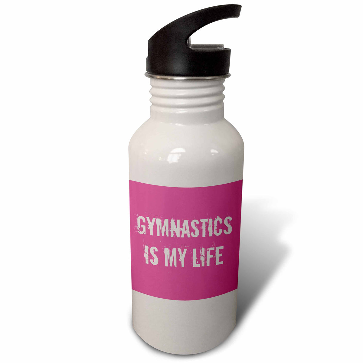 Pink White 21 oz Sports Water Bottle F525