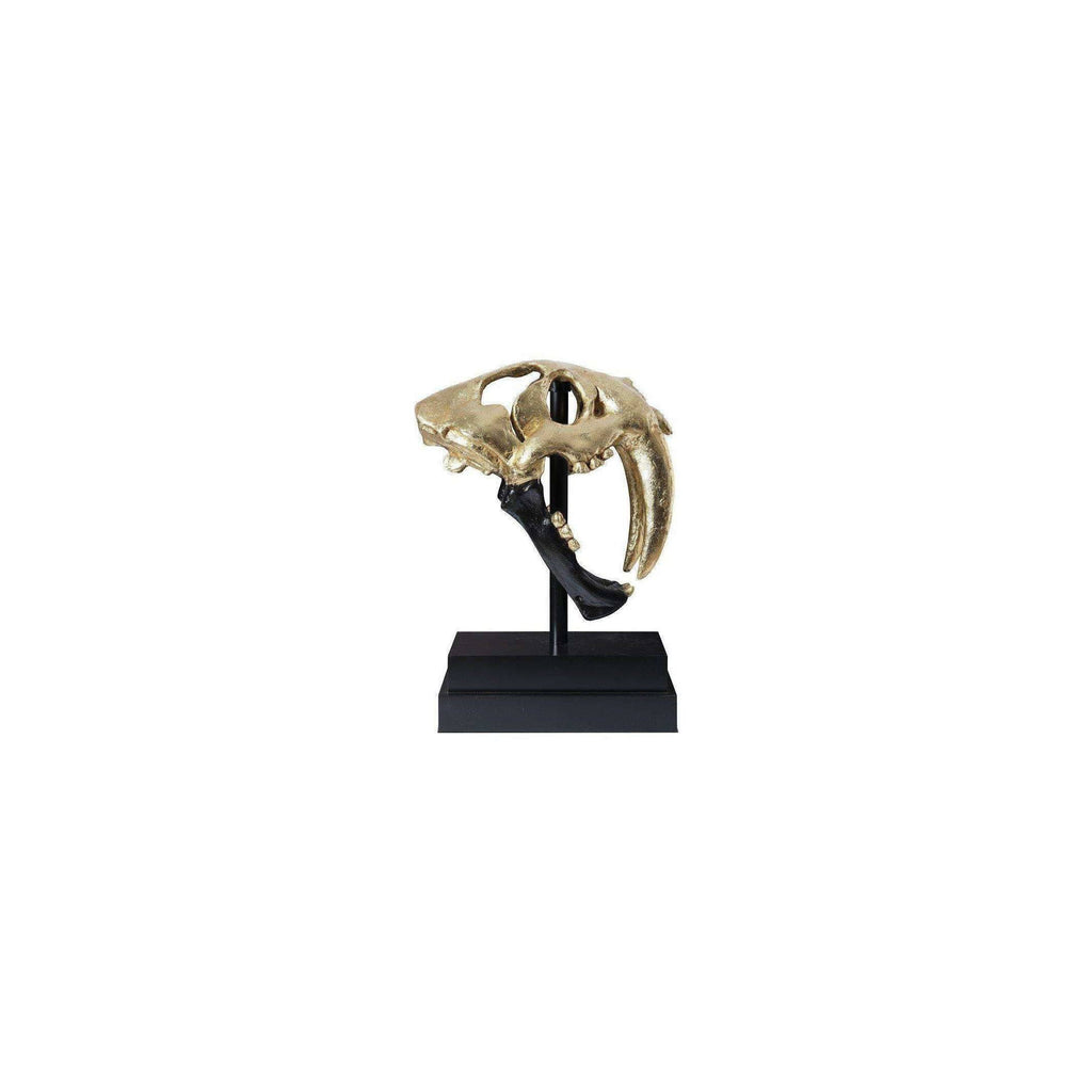 Black Gold Leaf Tiger Skull Z90528