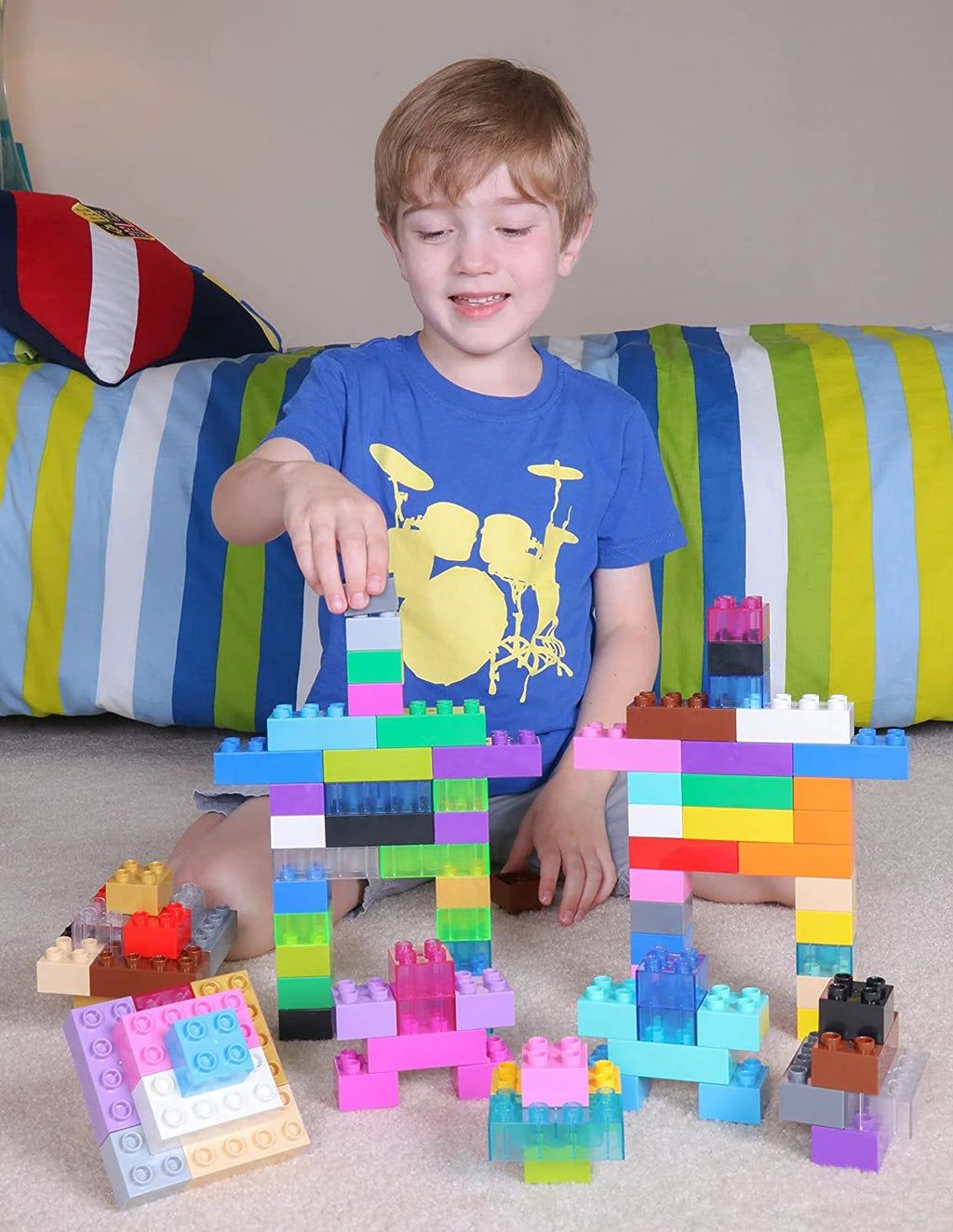 108 Pieces Building Brick Set with Big Pegs Q8284