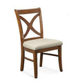 Caribbean Finish Light Blue Performance Fabric Cross Back Side Chair M1885