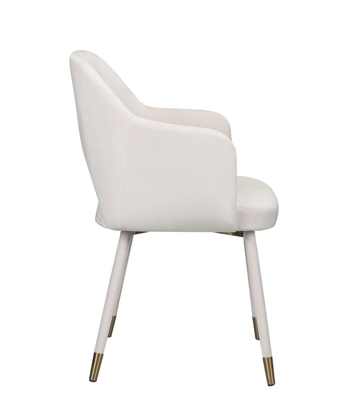 Cream Velvet Accent Chair Q4101