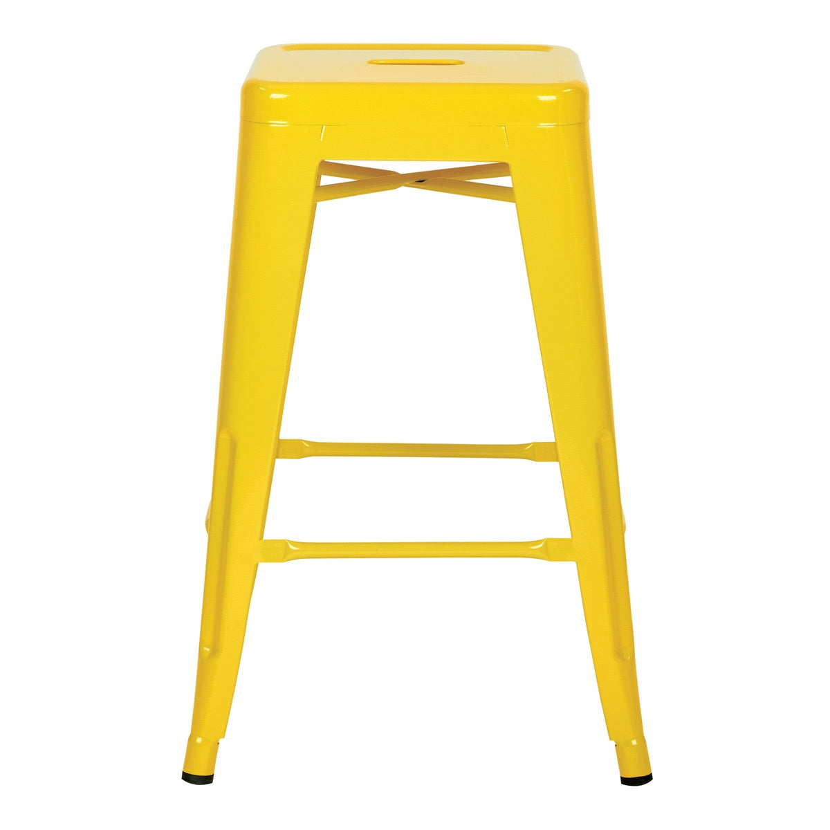 Yellow Steel Backless Barstool, 2-Pack F81627