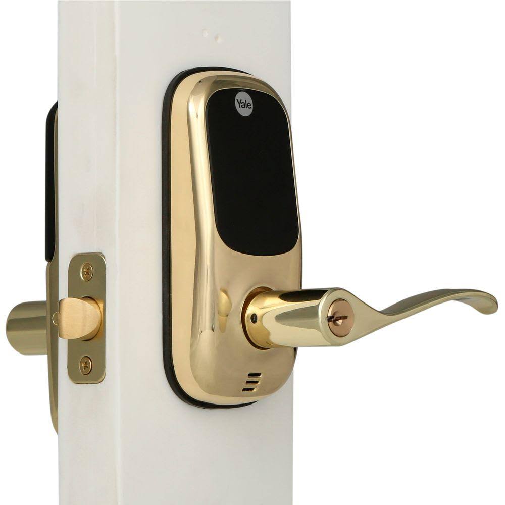 Polished Brass Touchscreen Lever Lock K7289
