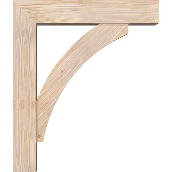 5 1/2x22W x 22x22D x 26x22H Smooth Bracket with Offset Brace, Douglas Fir F770180