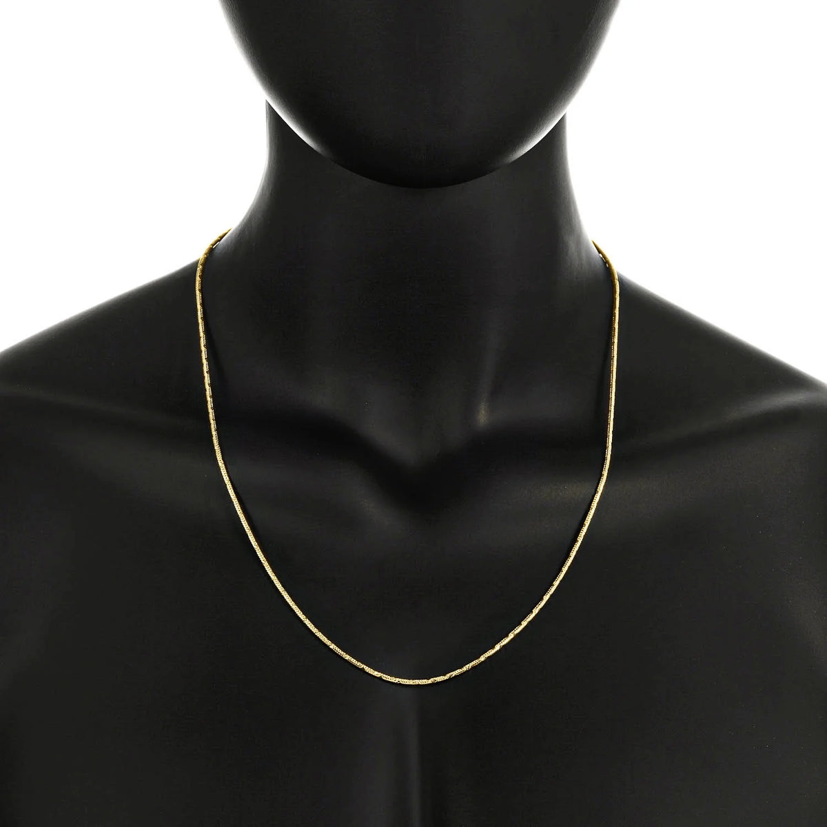 14k Yellow Gold Plated Snake Choker Chain Necklace, 16 inches H7968