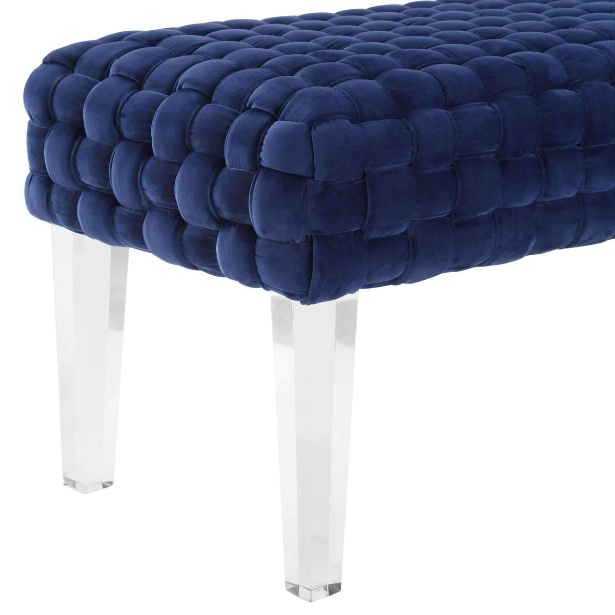 Grey Velvet Bench A6683