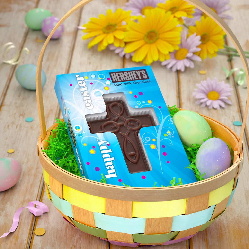Solid Milk Chocolate Cross Easter Candy Gift Box 1.8 oz N468555