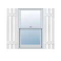 12x22W x 47x22H Vinyl Three Board Spaced Shutters J862433