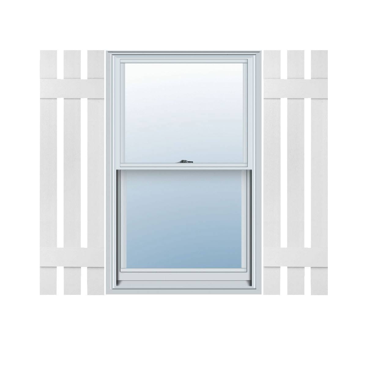 12x22W x 47x22H Vinyl Three Board Spaced Shutters J862433