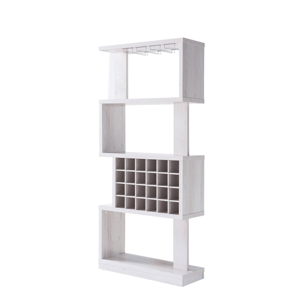 White Oak 4-Tier Bar Cabinet B1103