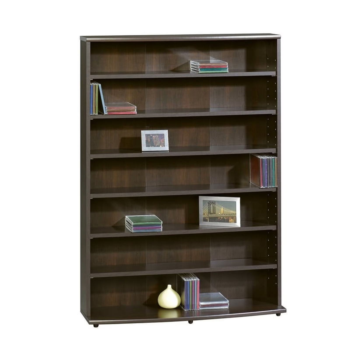 Multimedia Storage Rack in Cinnamon Cherry F14633