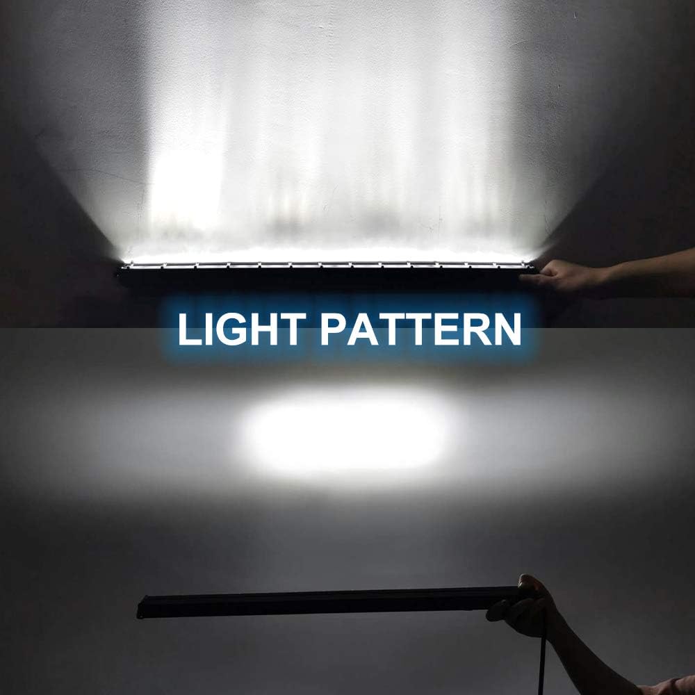 26 inch Single Row LED Light Bar Spot Flood Combo Beam 12V 24V Off Road Work Light W7934