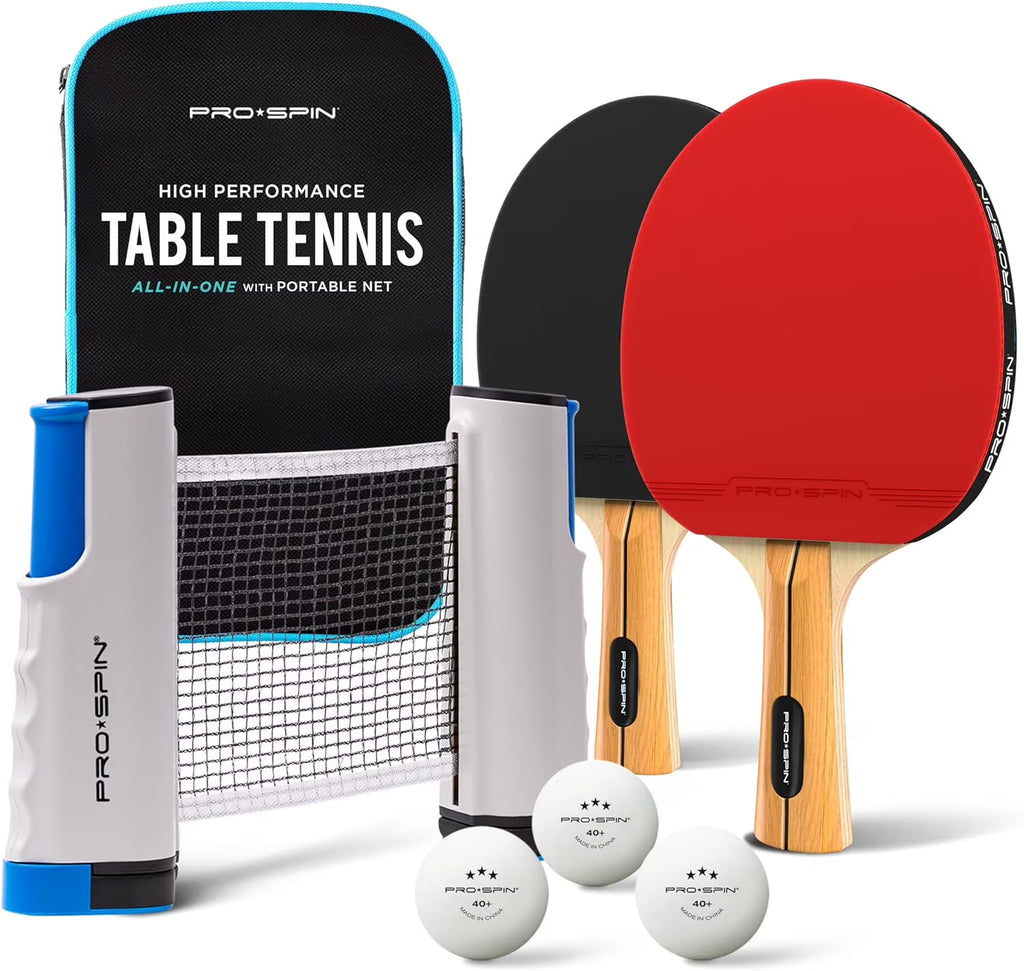 Portable Ping Pong Set with Retractable Net, Paddles W168