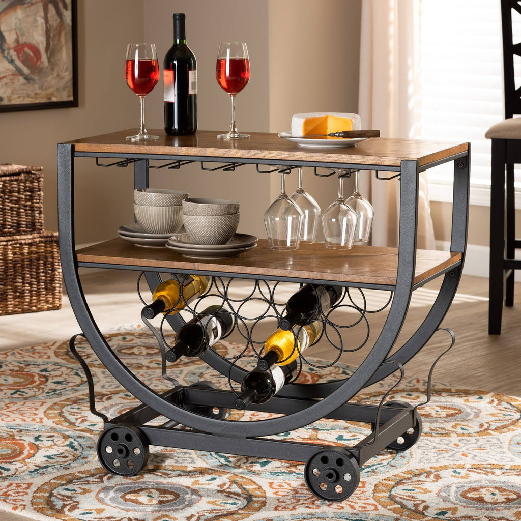 Industrial Dark Brown Cart Q23892