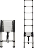 Telescoping Ladder 12.5FT Stainless Steel Extension Ladder O582014