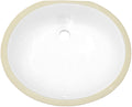 White Oval Undermount Sink B56076
