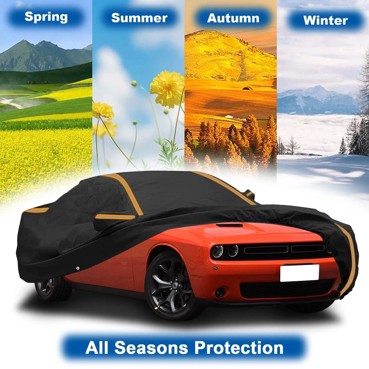 Waterproof 420D PU Car Cover for Dodge Challenger 2015-2023 O82571
