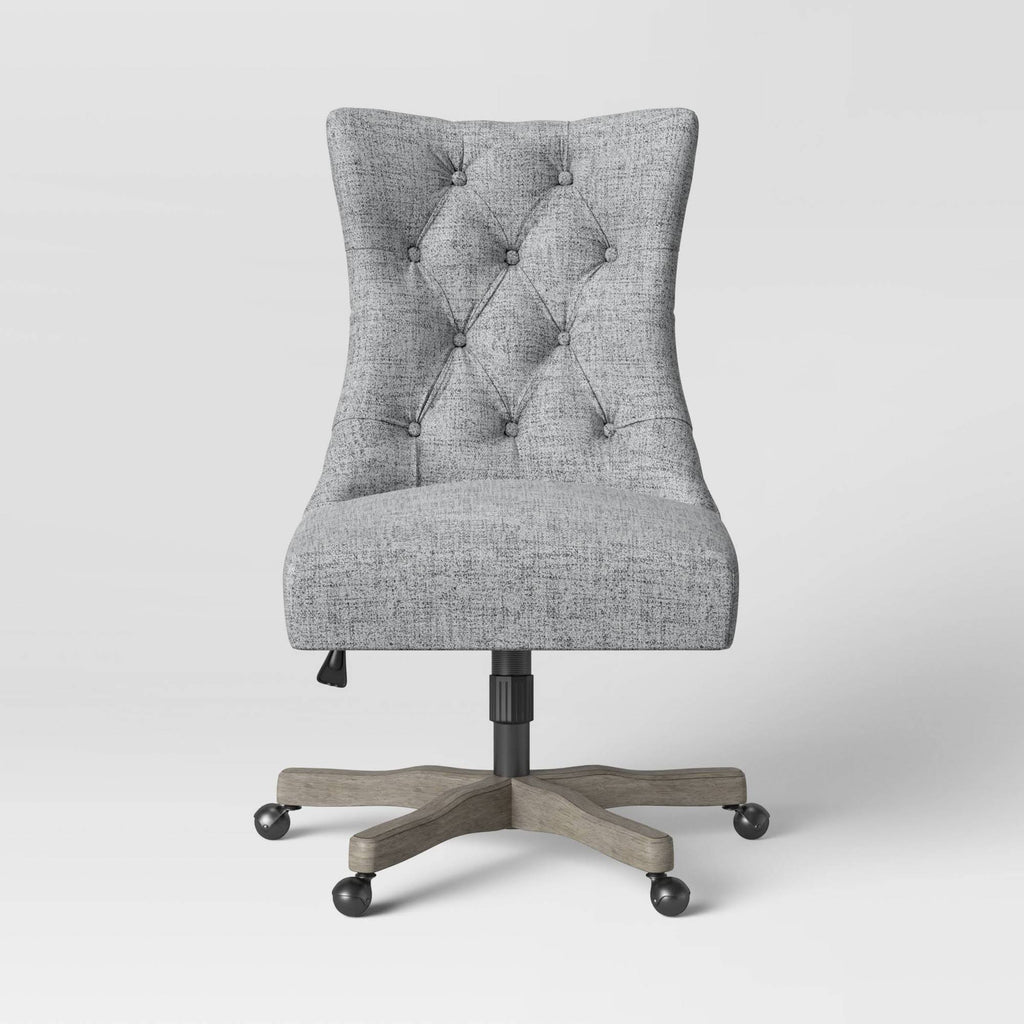 Tufted Back Office Chair Light Gray E446744