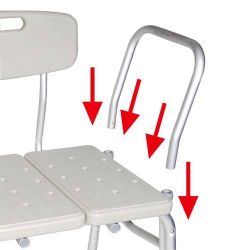 Padded Seat Transfer Bench with Commode Q45331