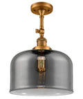 Large Bell 1 Light Semi Flush Mount LED (Brass) Z110883