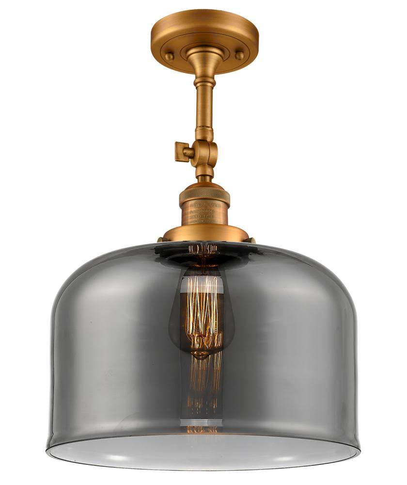 Large Bell 1 Light Semi Flush Mount LED (Brass) Z110883