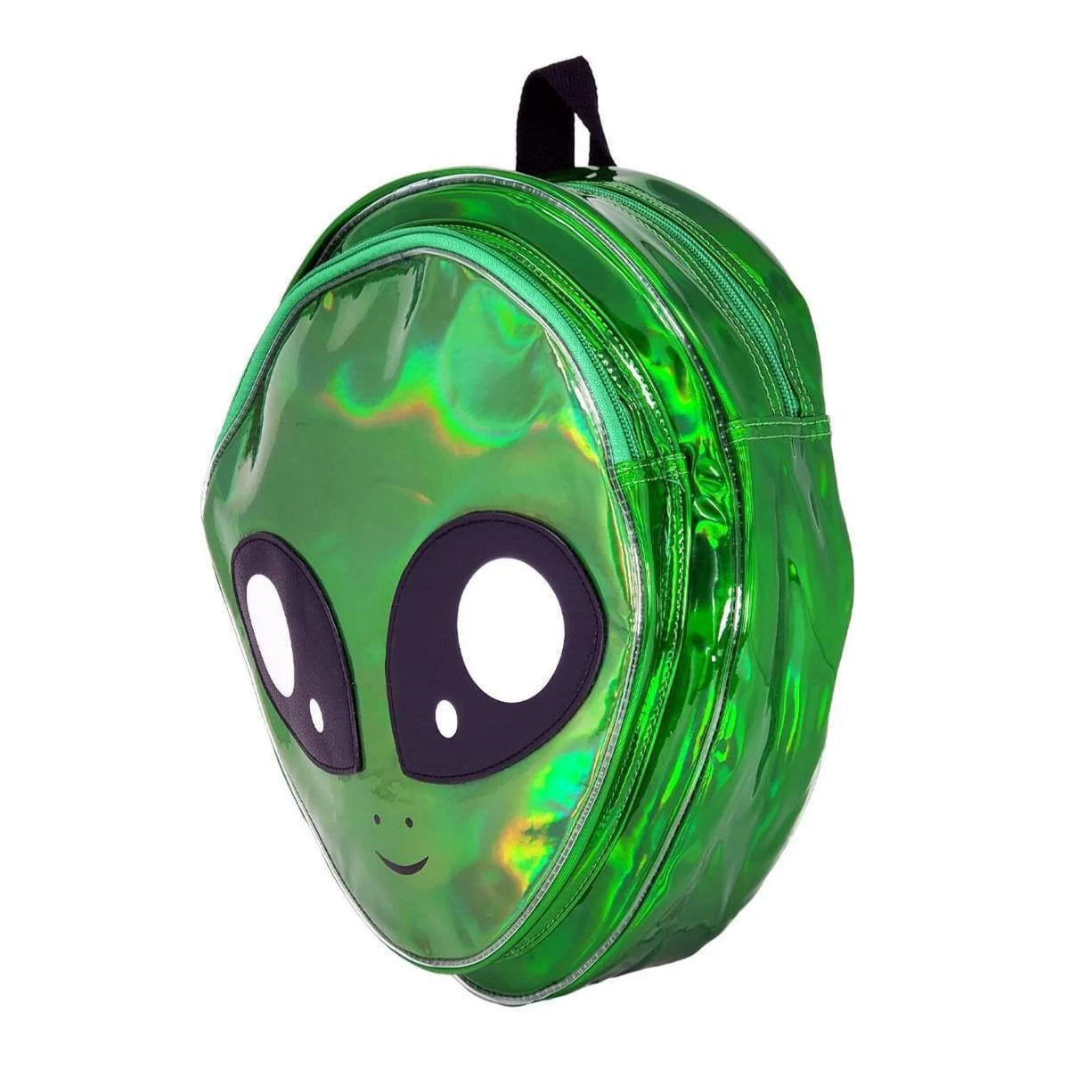 Green Alien Head Vinyl Backpack I357977