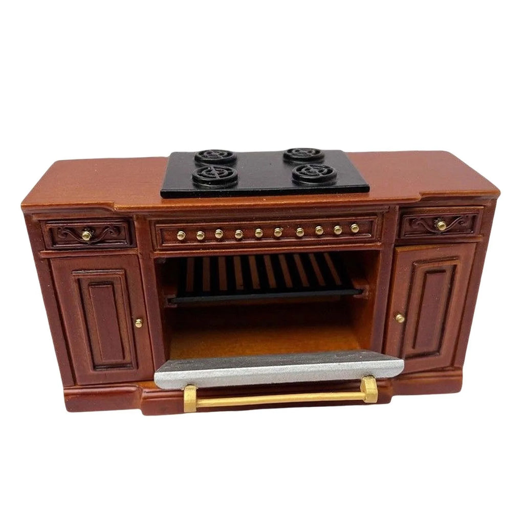 12 Scale Dollhouse Wood Cooker Cupboard Furniture Sets red R438450