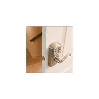 Satin Nickel Keypad Entry Lever with Flex Lock R183772