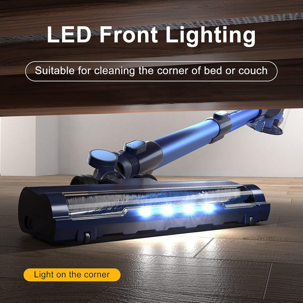 Cordless Stick Vacuum Cleaner with LED Touch Display, 20KPA, 2600mAh Detachable Battery, 4 in 1 Lightweight Rechargeable Handheld I886378