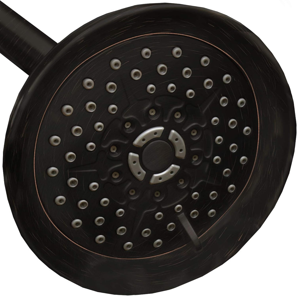 Brushed Nickel 5 inch Adjustable High Pressure Shower Head, Pack of 2 J30406