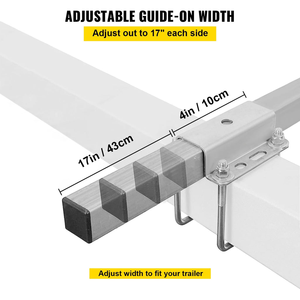 Boat Trailer Guide-on, 60", One Pair Galvanized Steel with PVC Tube Covers A5173