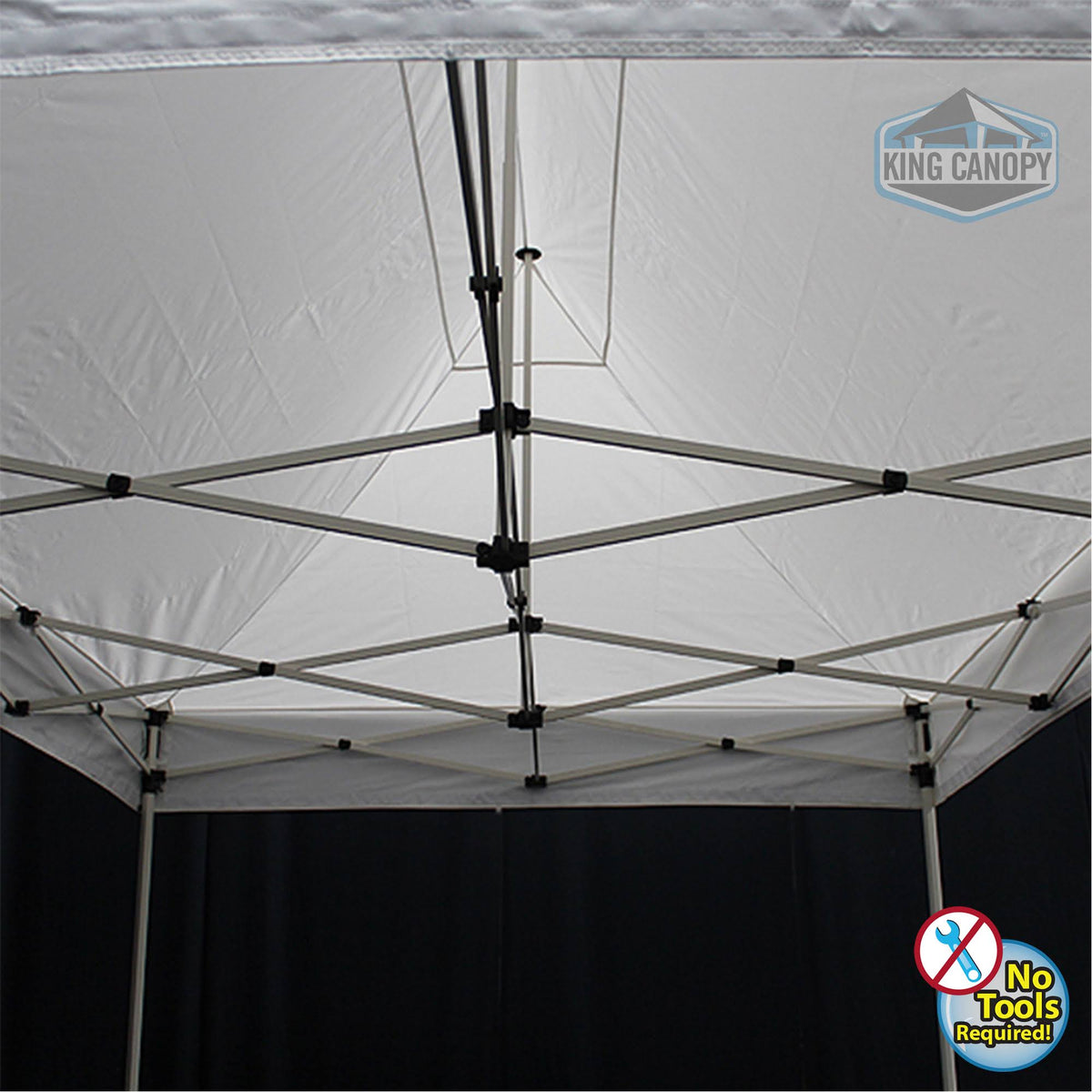 10 x 15 ft. White Instant Pop Up Tent with Blue Cover A1873