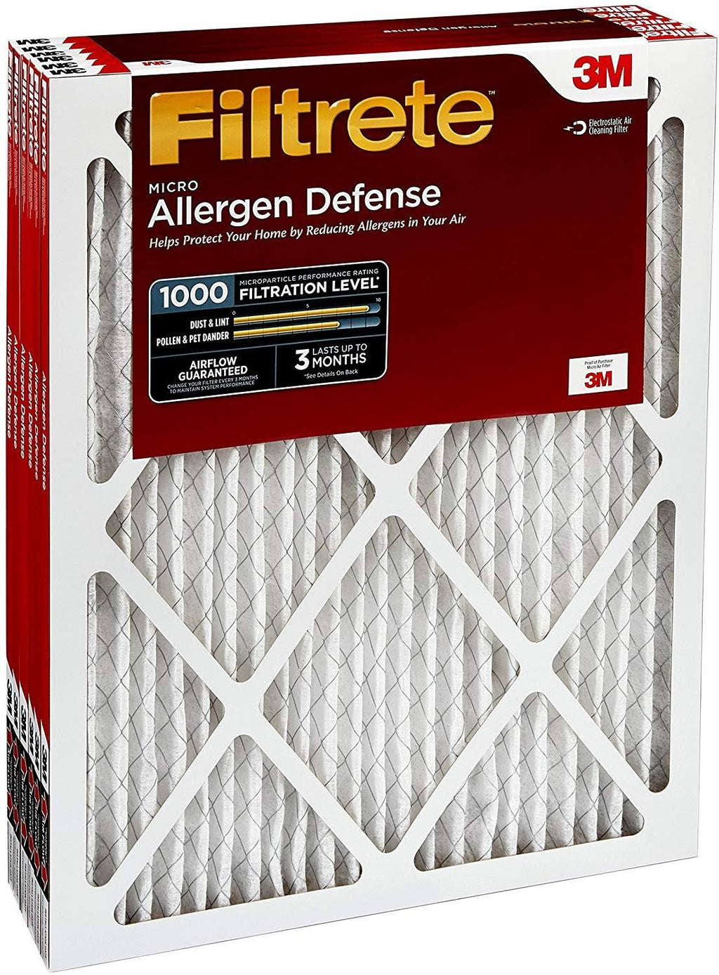 16x25x1 MPR 1000 Micro Allergen Defense Air Filter, 6-Pack D618581