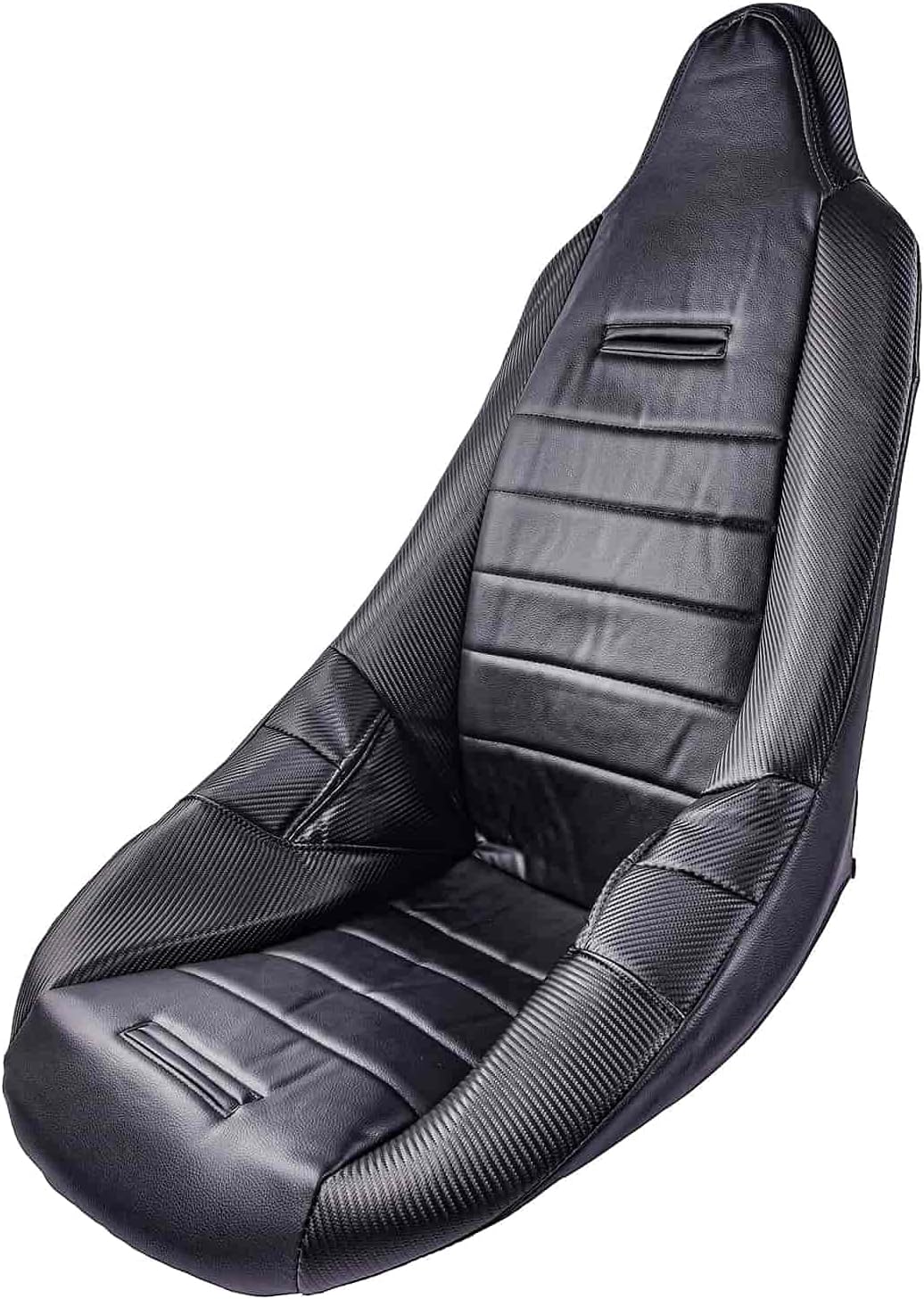 Black Faux Carbon Fiber Trim Seat Cover N547