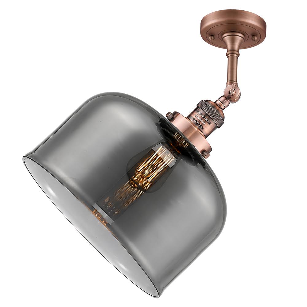 Large Bell 1 Light Semi Flush Mount LED (Brass) Z110883