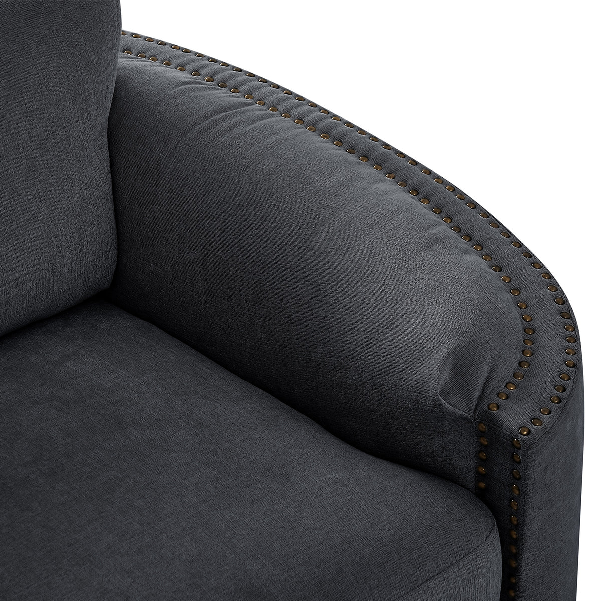 Gray 2 Seat Upholstery Loveseat Sofa Q5207