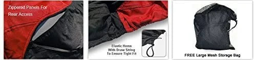 Red Black Trailerable Jet Ski Cover with Trailer Straps and Storage Bag K75202