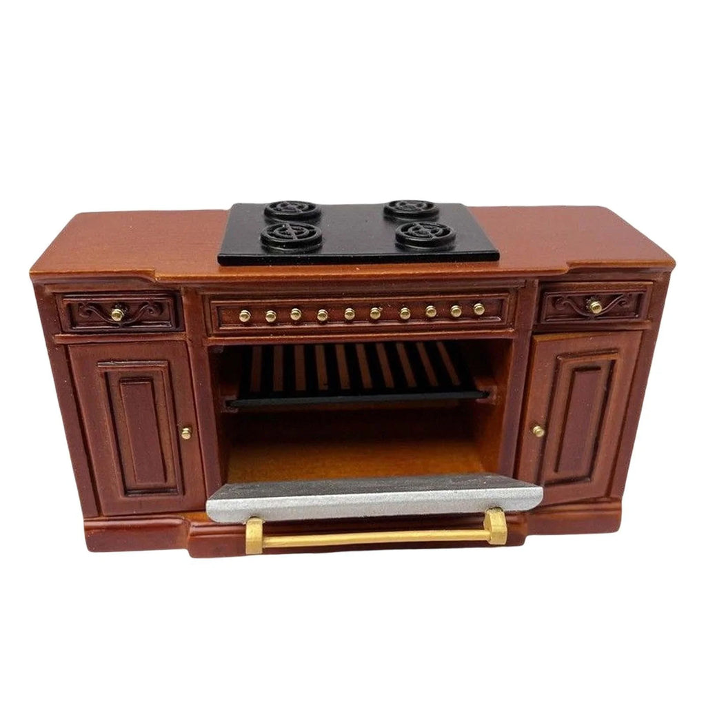 12 Scale Dollhouse Wood Cooker Cupboard Furniture Sets red R438450