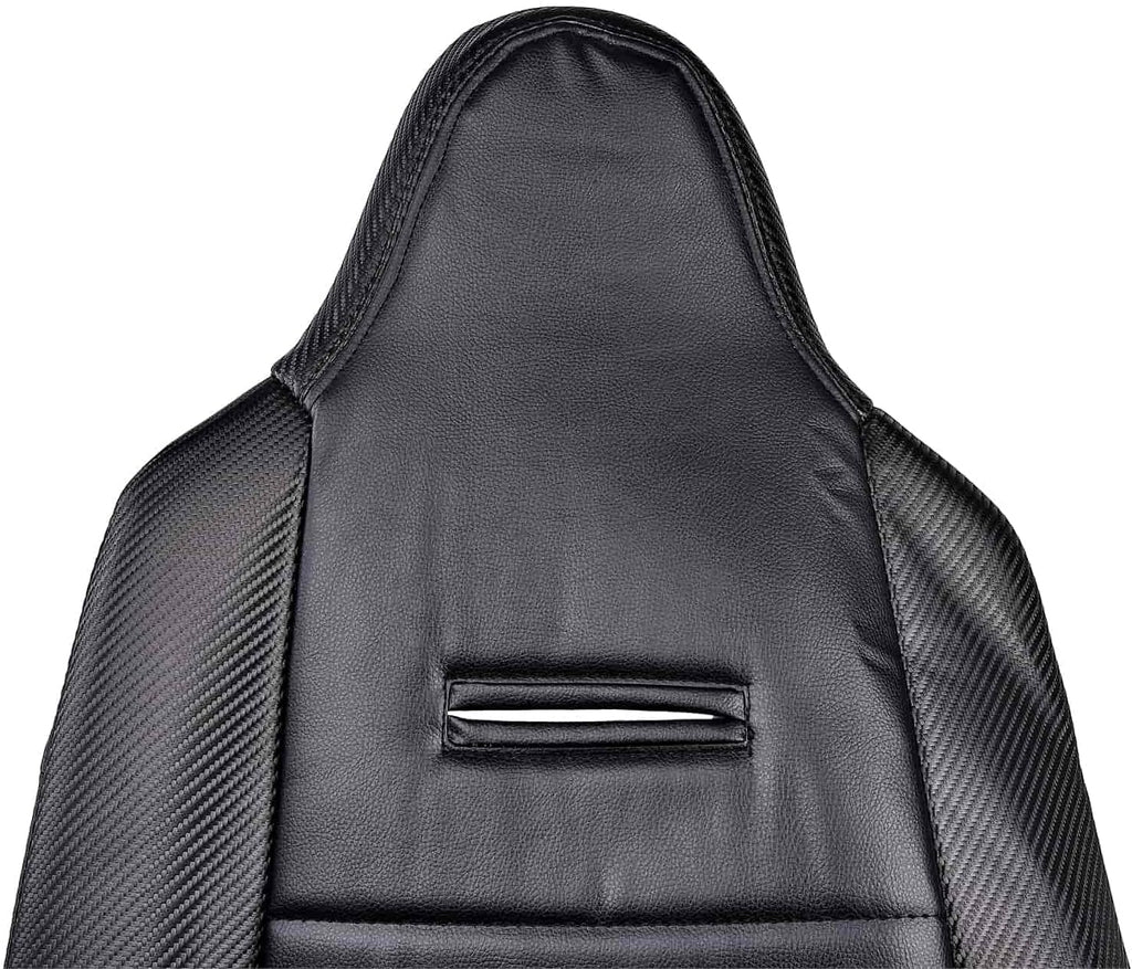 Black Faux Carbon Fiber Trim Seat Cover N547