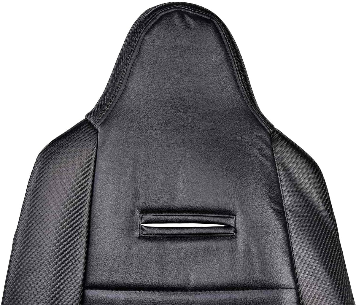 Black Faux Carbon Fiber Trim Seat Cover N547