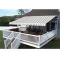 White Retractable Motorized Patio Awning V91539
