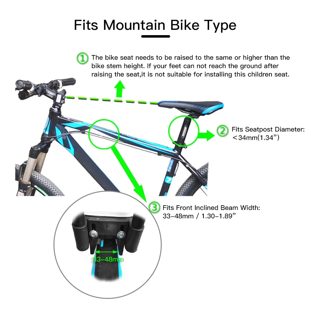 Mountain Bike Front Mounted Child Seat B86921