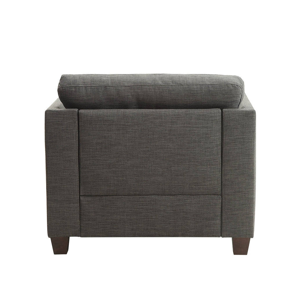 Laurissa Chair & 3 Pillows in Light Charcoal Linen I645