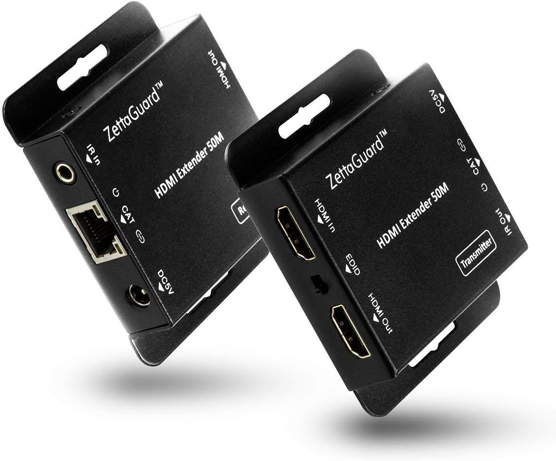 HDMI Extender Over Single CAT5/CAT6 Ethernet Cable with IR Control, 1080P & 3D Support, Pack of 2 A714821
