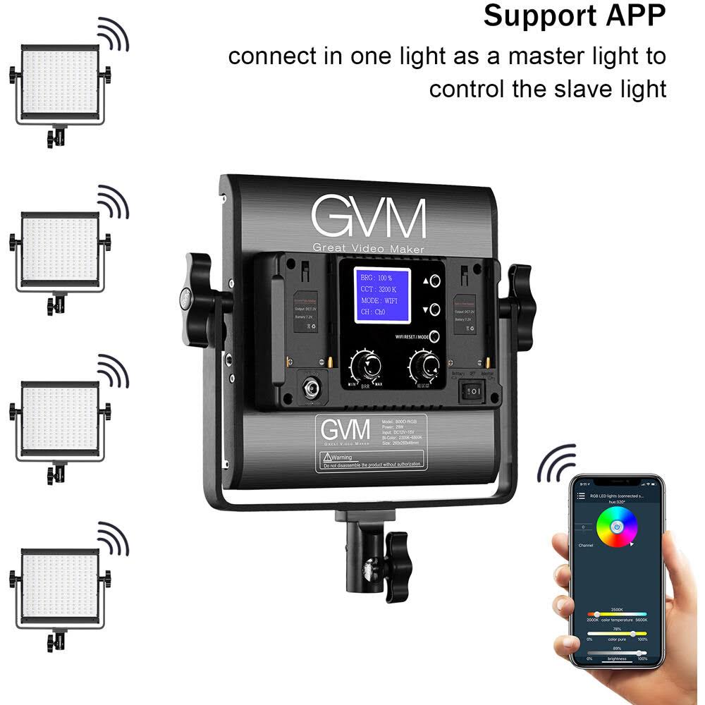 RGB LED Video Lighting Kit with App Control G886385