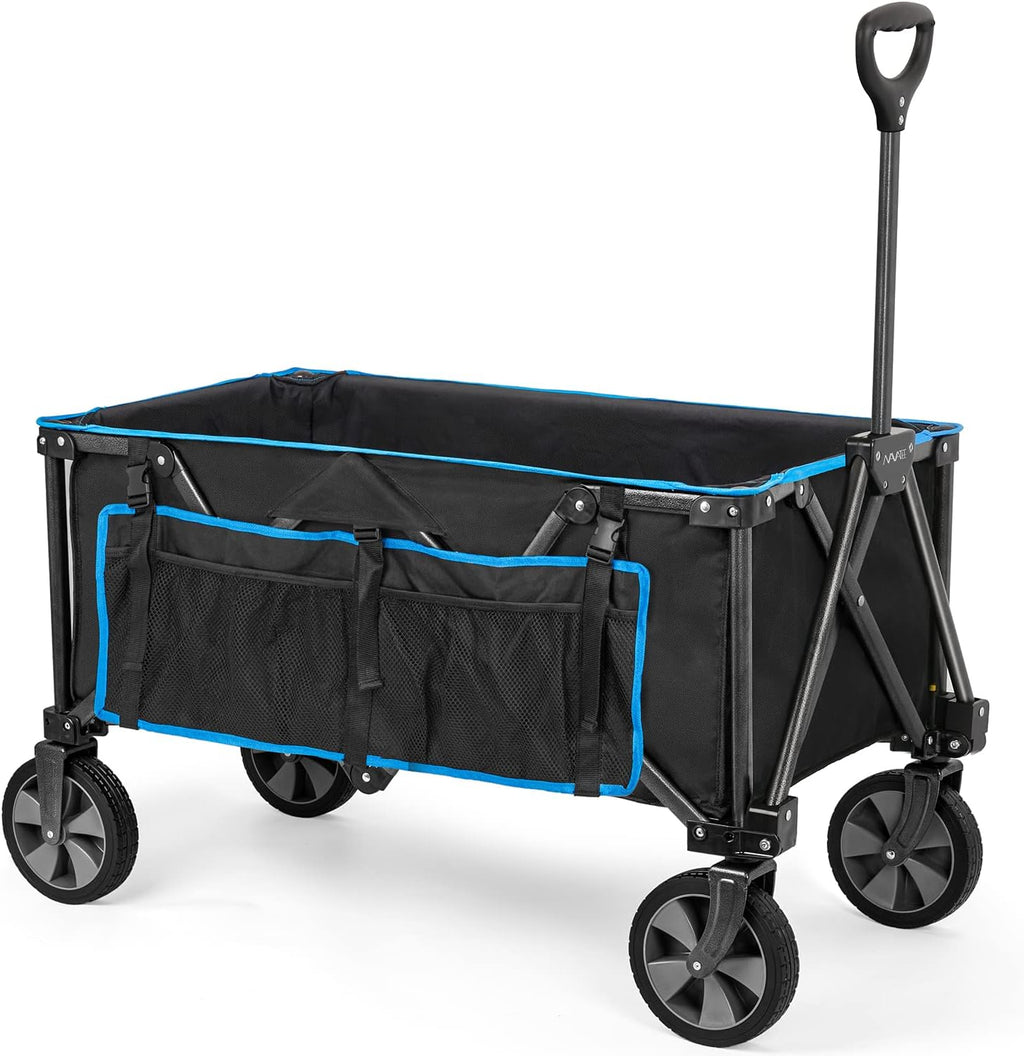 Collapsible Folding Utility Wagon Cart with Removable Wheels S68818