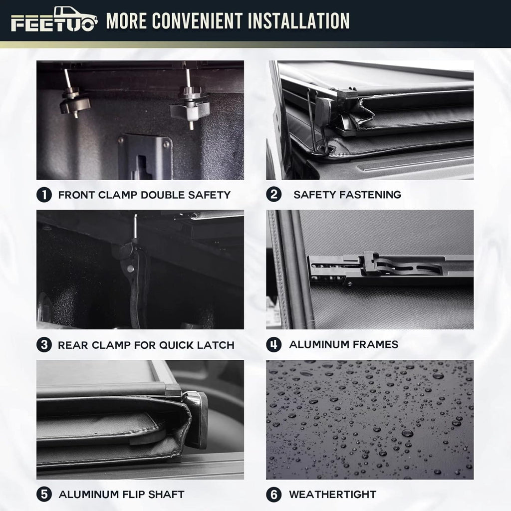 Soft Tri-Fold Tonneau Cover Truck Bed W87520