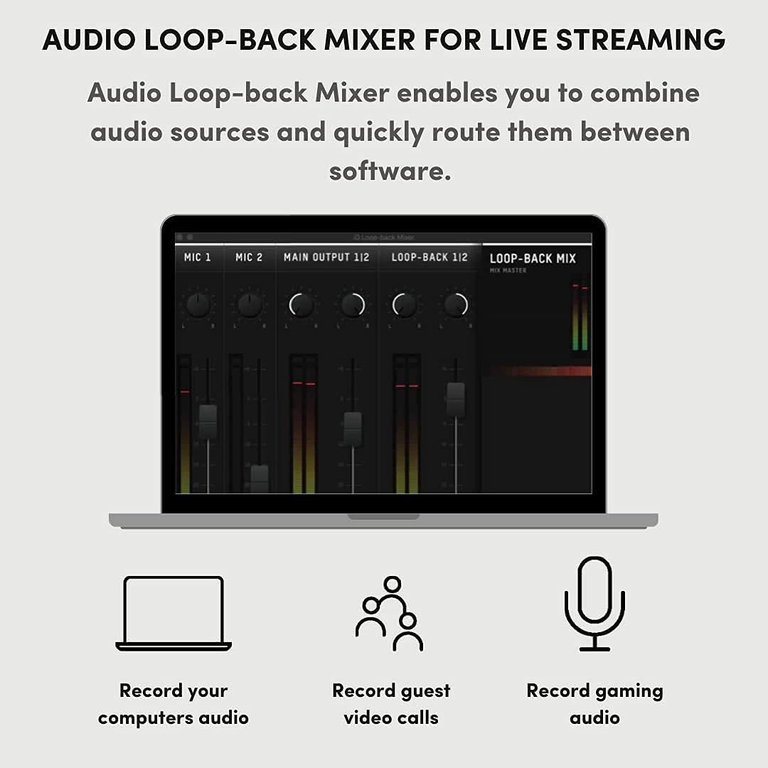 USB-C Audio Interface with Over-Ear Stereo Headphones and XLR Mic Cable S65040