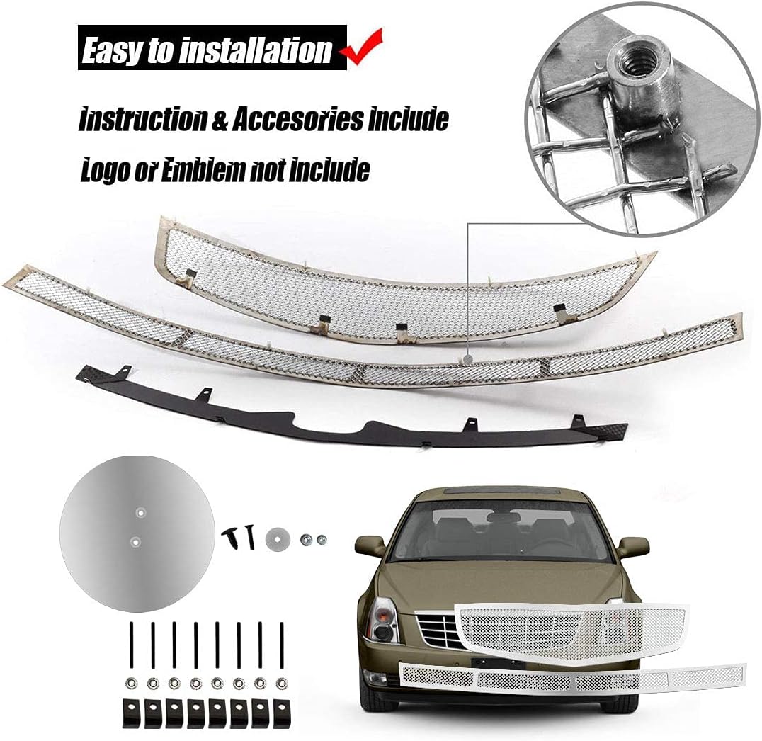 Chrome Stainless Steel Diamond Mesh Grille Insert X266